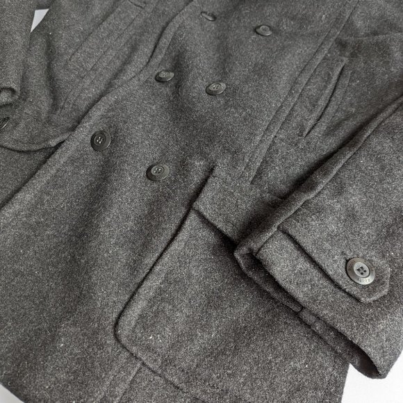 Roots Black Pea Coat - Picture 2 of 6